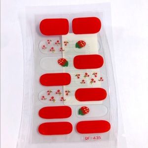Strawberry- Cherry- korean style nail wrap